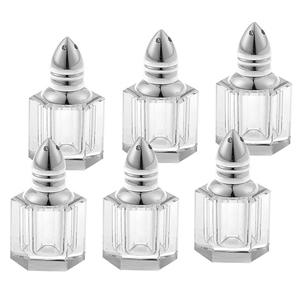 Individual Silver Crystal Salt And Peppers Gift Boxed 6 Pc Set