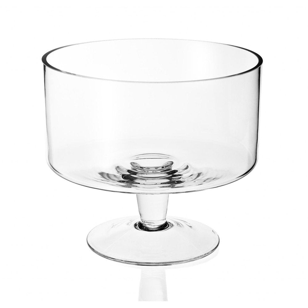 10" Clear Crystal Round Pedestal Trifle Bowl