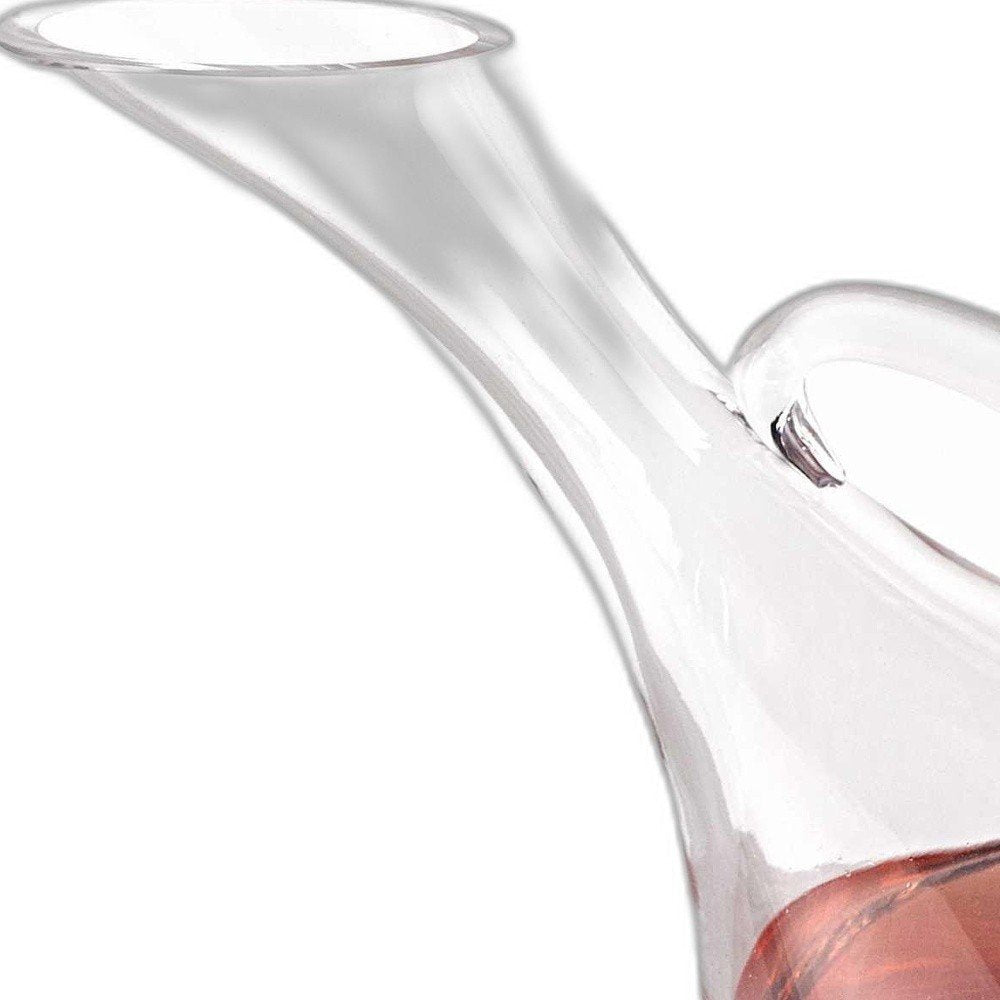 Mouth Blown Glass Wine Carafe 32 Oz