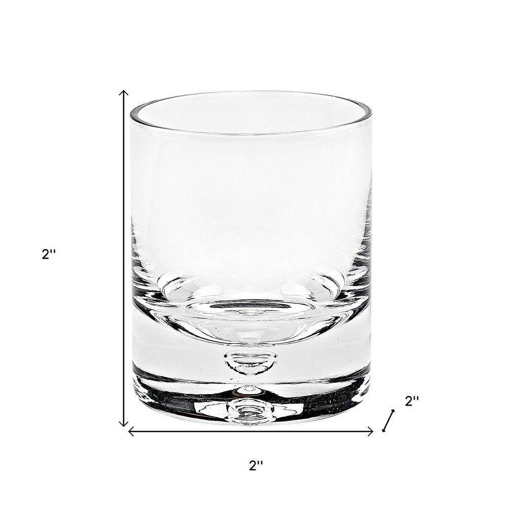 Set of Four Clear Crystal Rocks Old Fashion Glasses