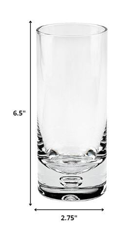 Mouth Blown Crystal Lead Free Hiball Glass 13 Oz 4 Pc Set