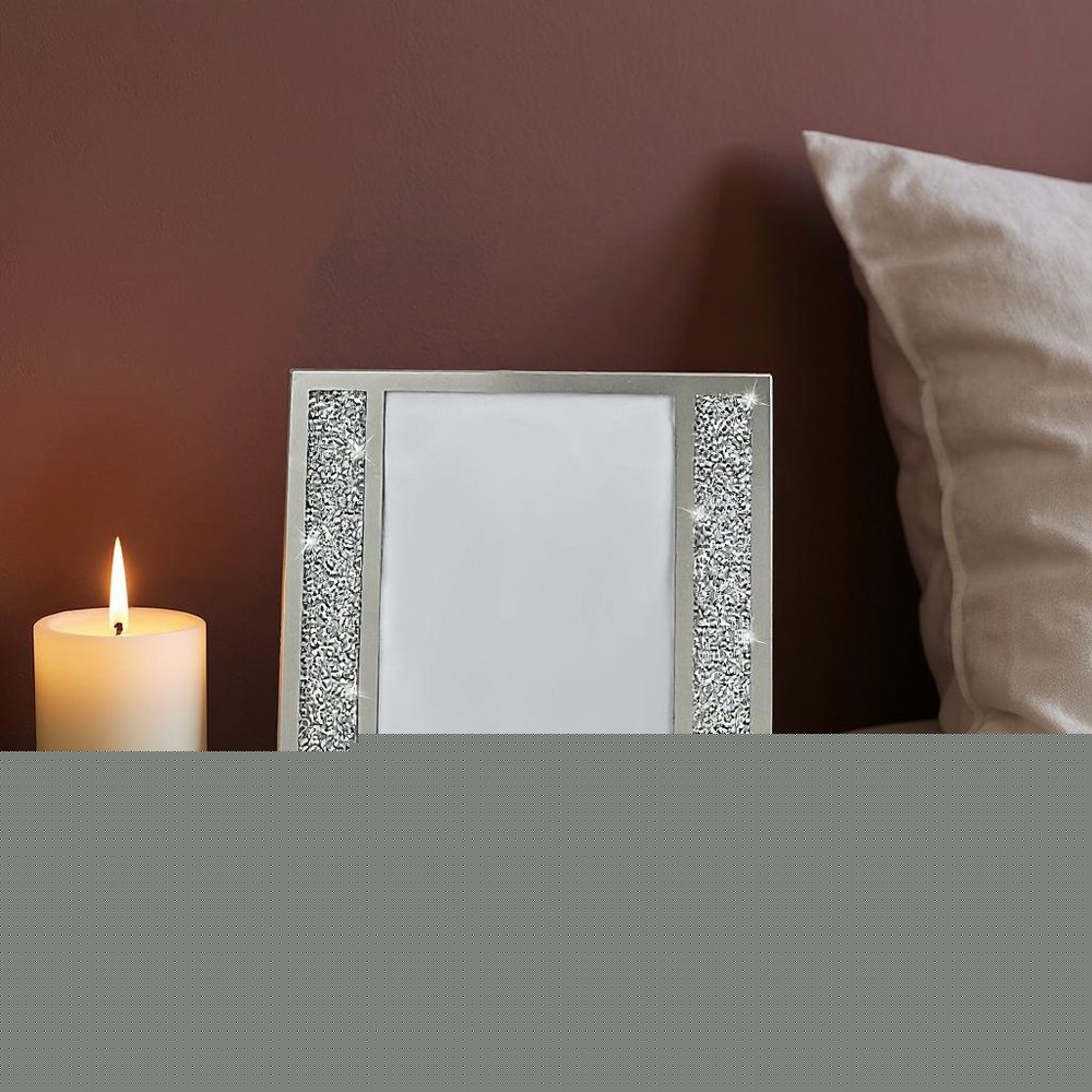 Multiple Sizes Silver Crystal Tabletop Picture Frame