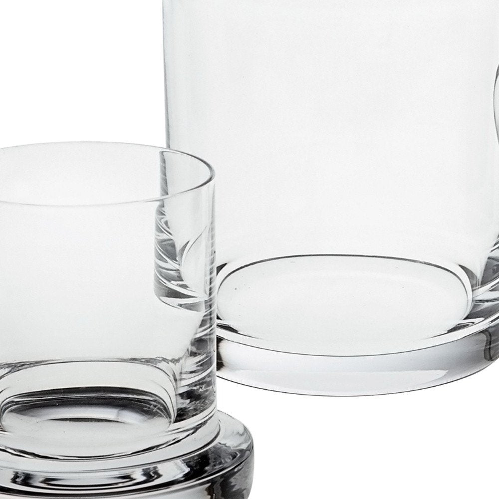 8 Mouth Blown Glass 2 Pc Bedside Or Desktop Carafe Set 24 Oz