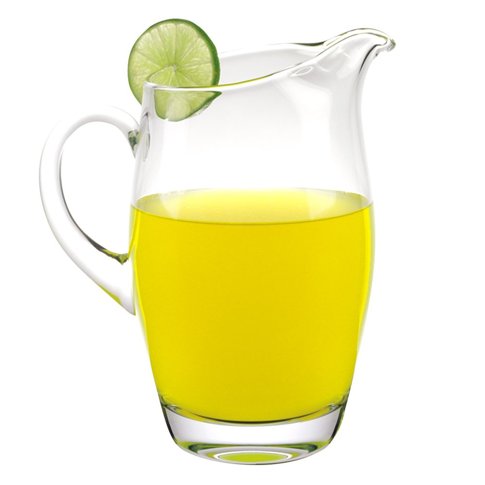 9 Mouth Blown Crystal Barrel Water Juice Or Iced Tea Pitcher 54 Oz
