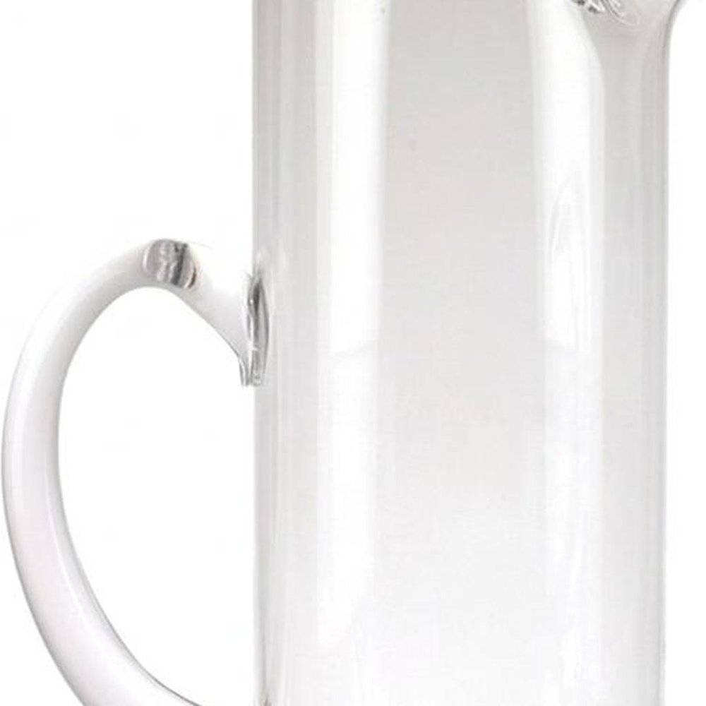 10" Clear Mouth Blown Lead Free Crystal Glass Pitcher