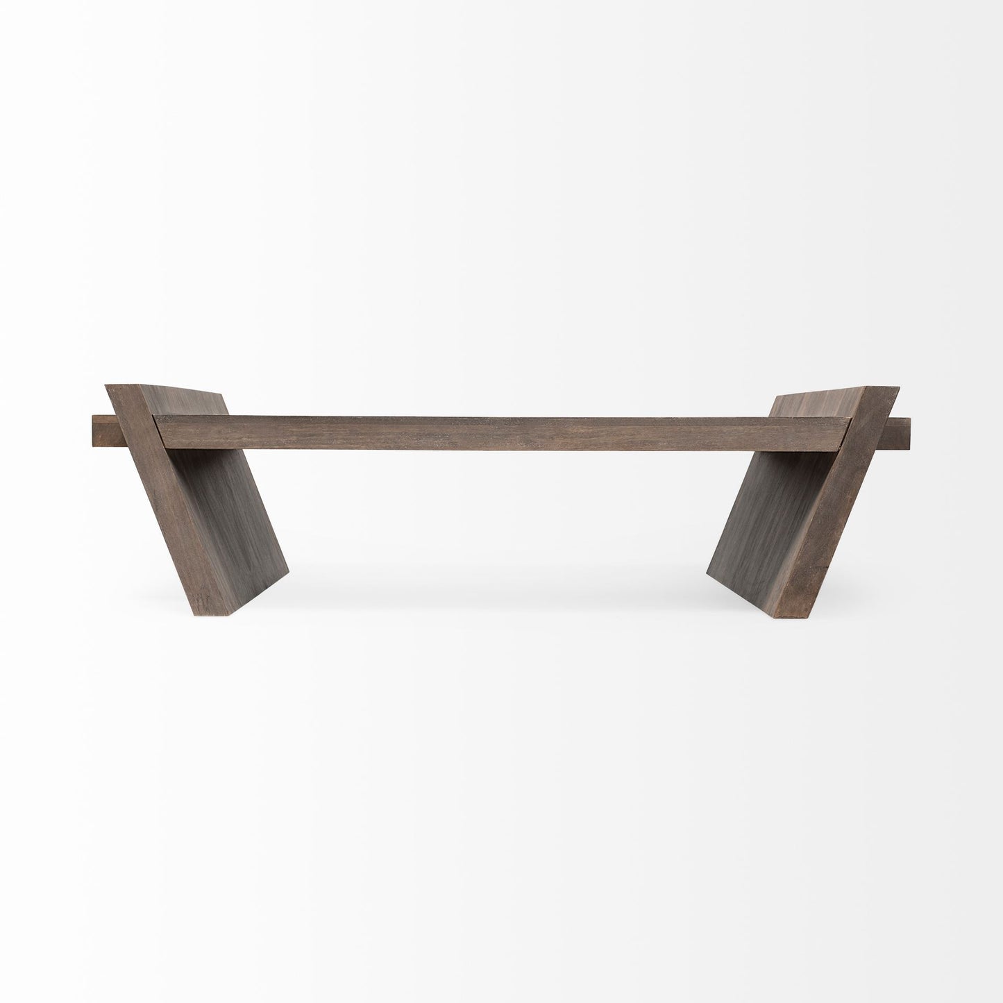 59" Brown Wood Coffee Table