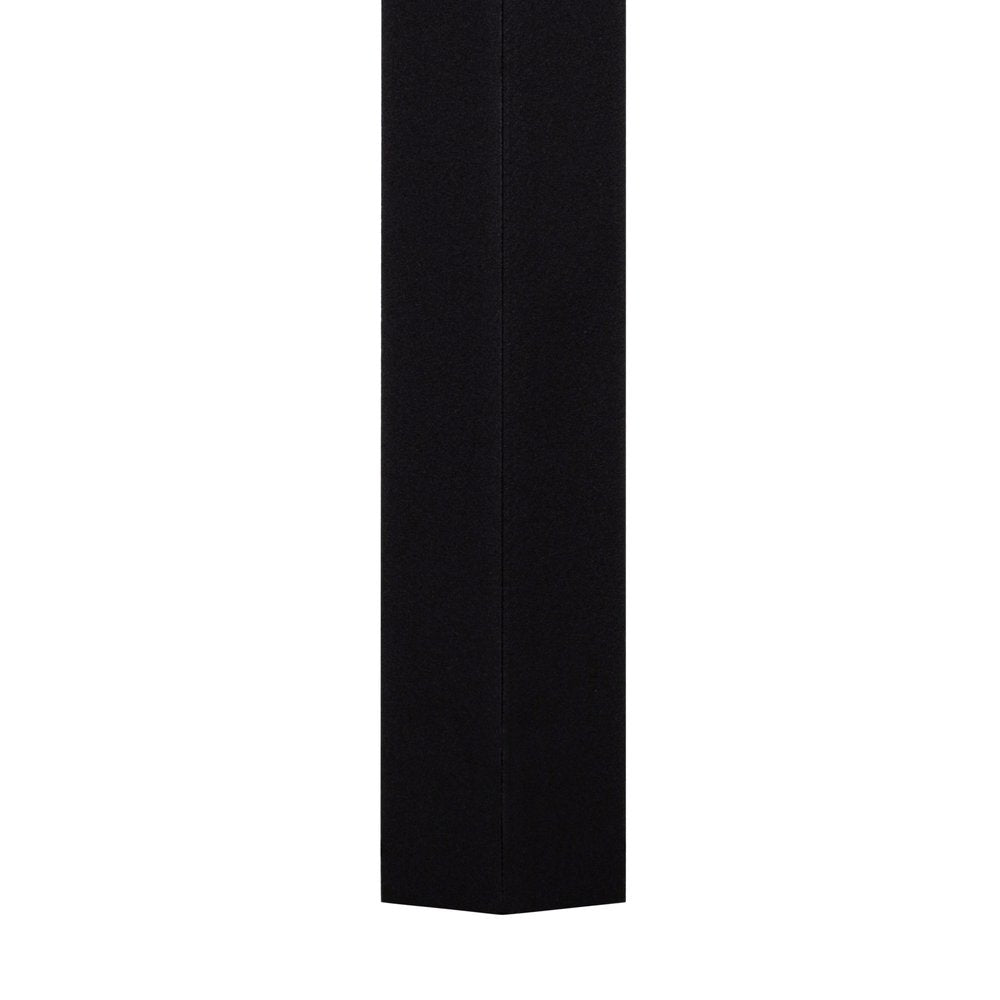 47" Gray And Black Rounded Metal Three Leg Base Dining Table