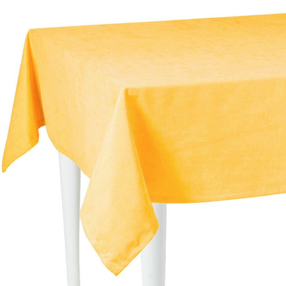 55" X 104" Yellow Polyester Tablecloth