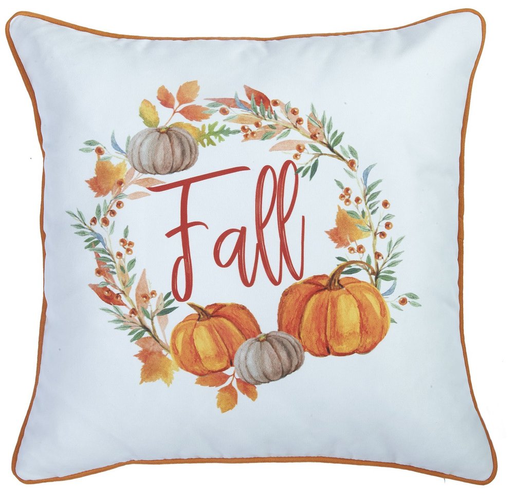 Set Of 2 18" Fall Thanksgiving Pumpkin Throw Pillow Cover