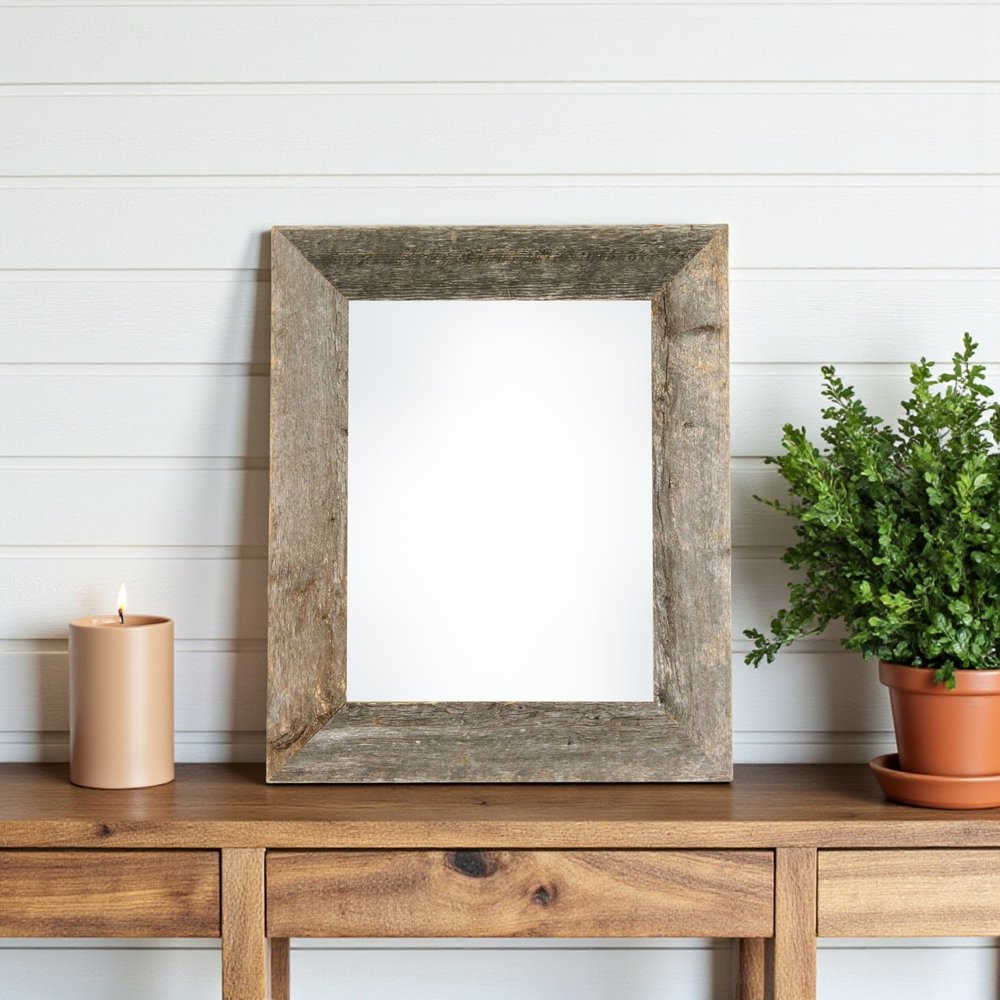 8.5" x 11" Gray Solid Wood Tabletop Picture Frame