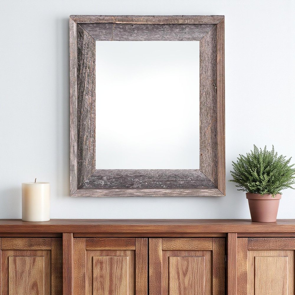 24" x 36" Gray Wood Hanging Picture Frame