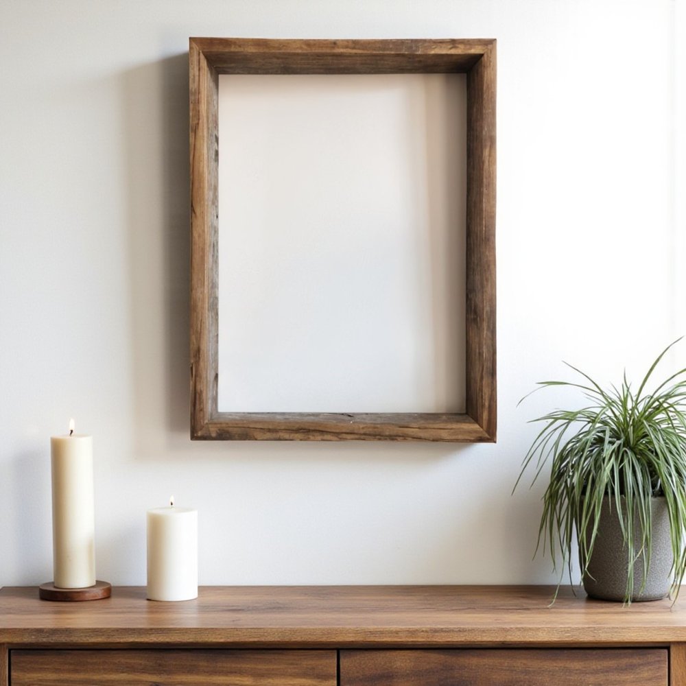 16" x 20" Gray Wood Hanging Picture Frame