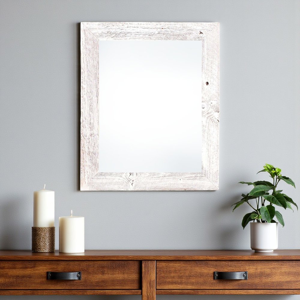 16" x 20" White Solid Wood Hanging Picture Frame