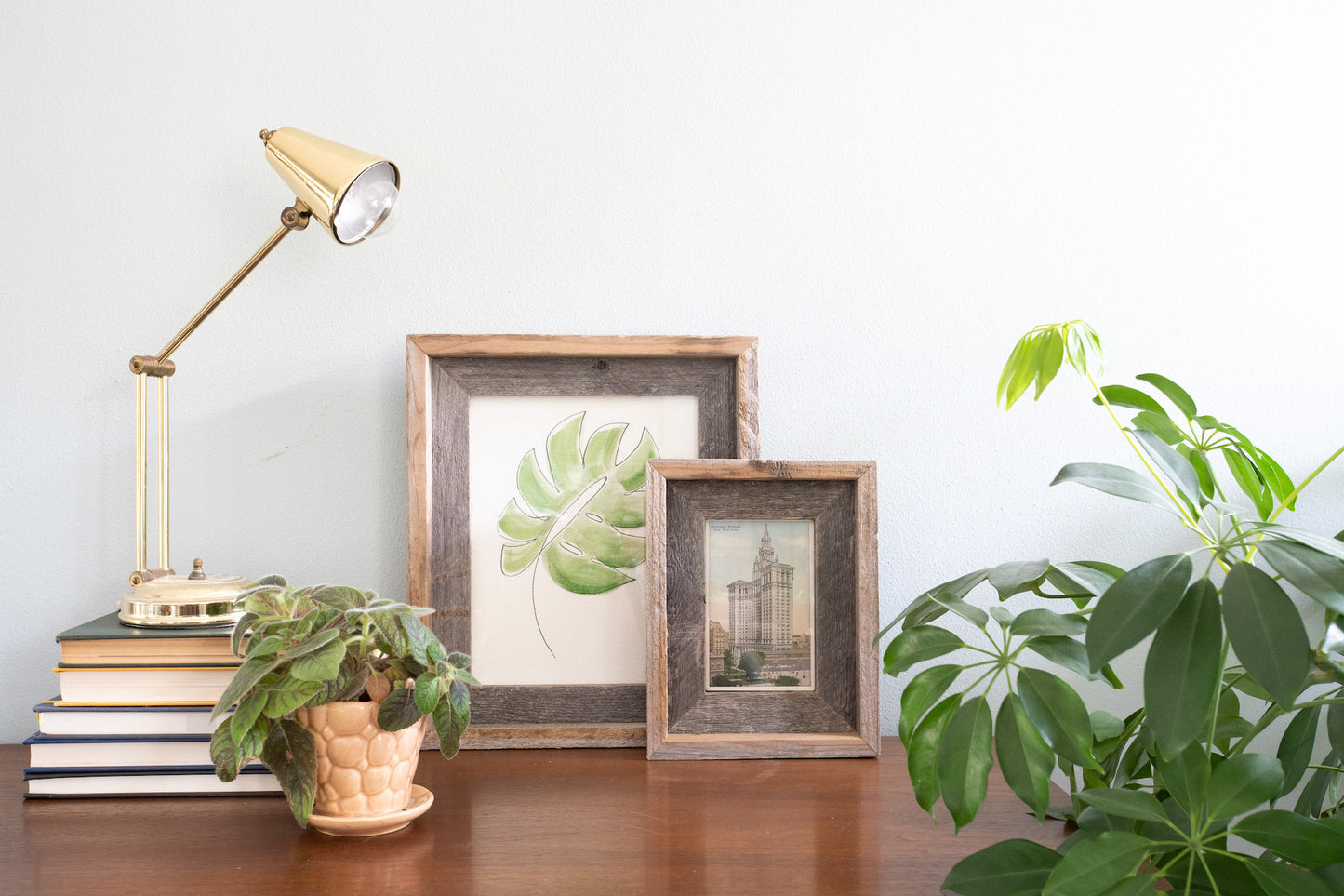 11" x 17" Gray Solid Wood Hanging Picture Frame