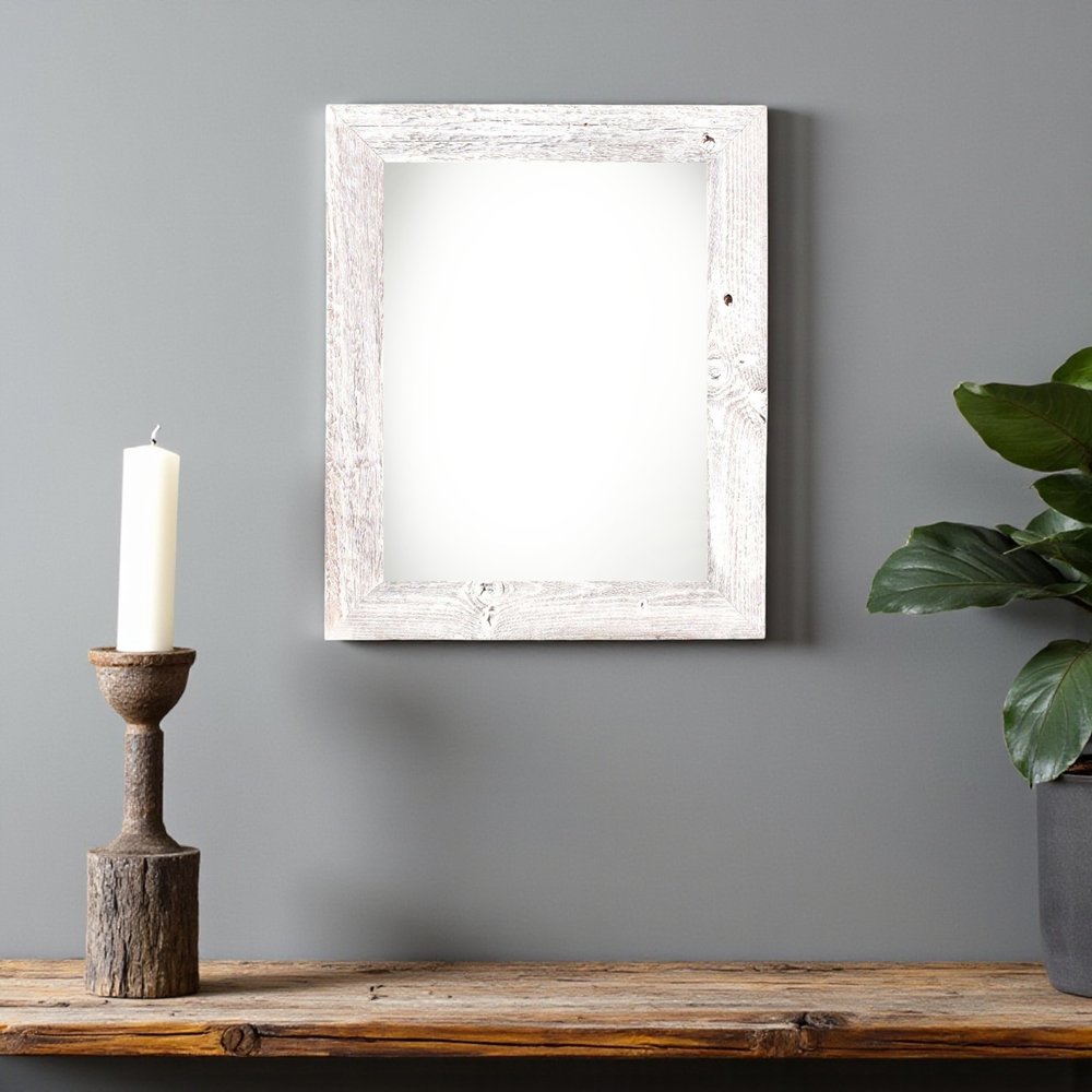 8.5" x 11" White Solid Wood Hanging Picture Frame