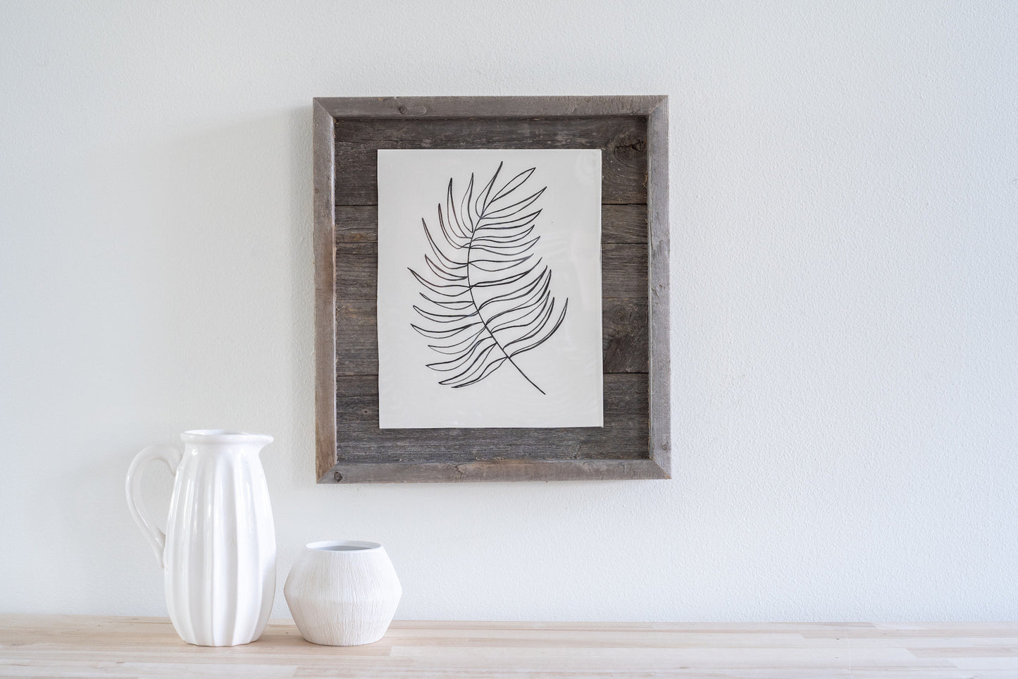 11" x 14" Gray Solid Wood Hanging Picture Frame