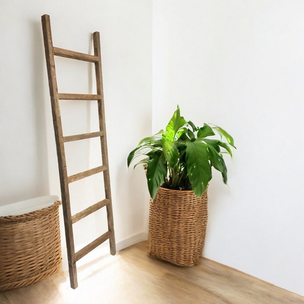 65" X 17" Gray Wood Hanging Dimensional Sculpture