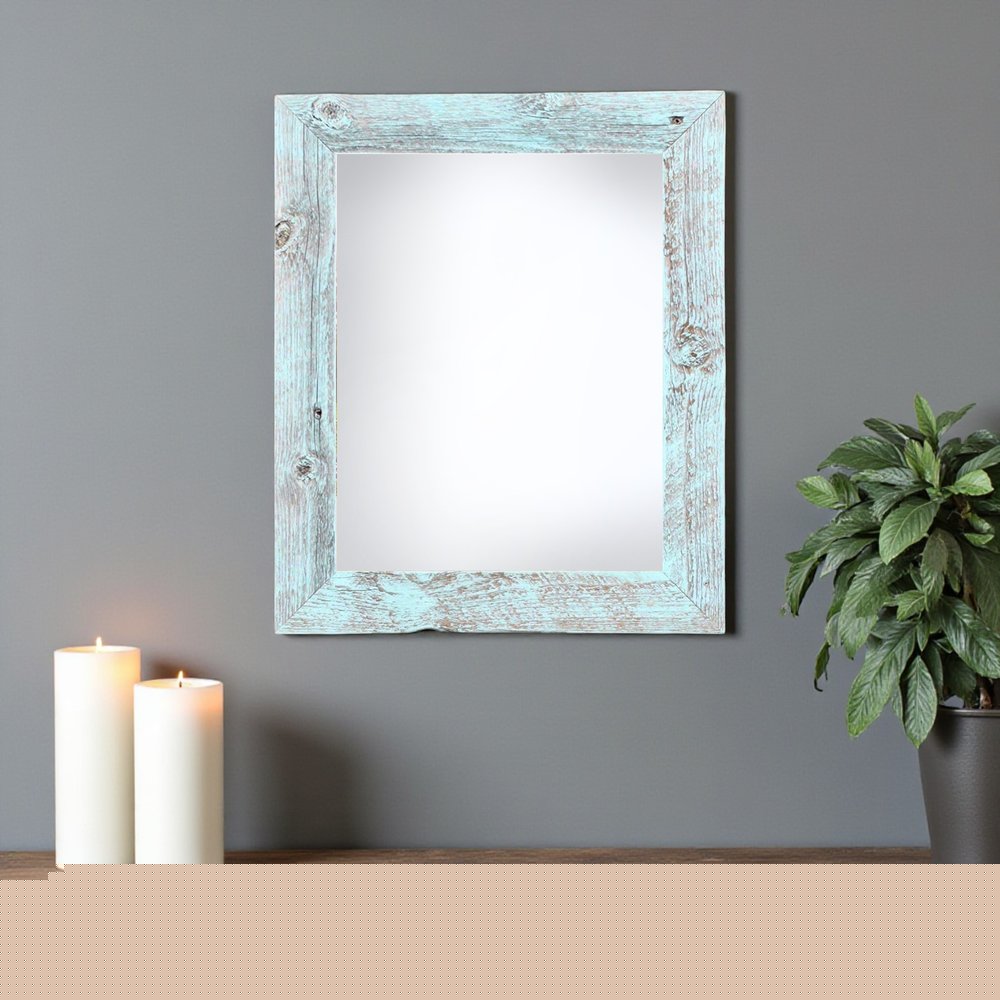 12" x 18" Blue Solid Wood Hanging Picture Frame
