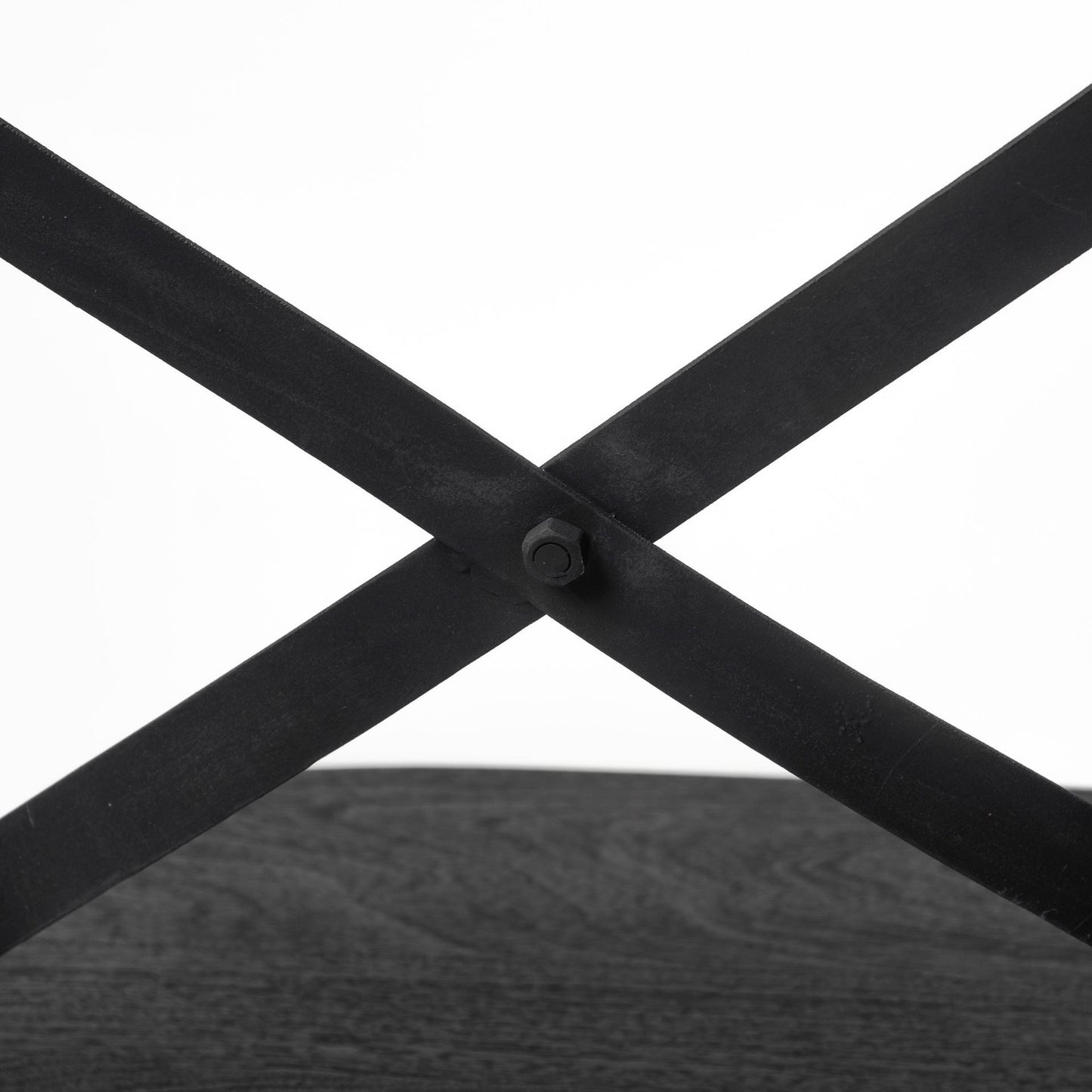 Set of Two Black Cross Back Dining Side Chairs