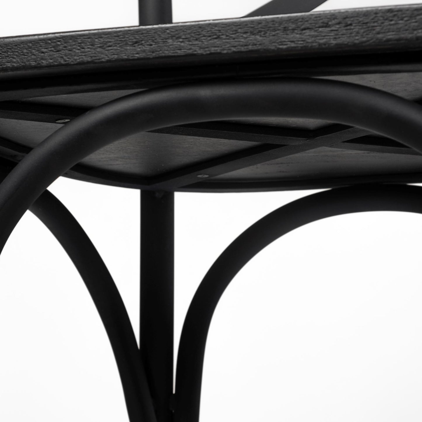 Set of Two Black Cross Back Dining Side Chairs