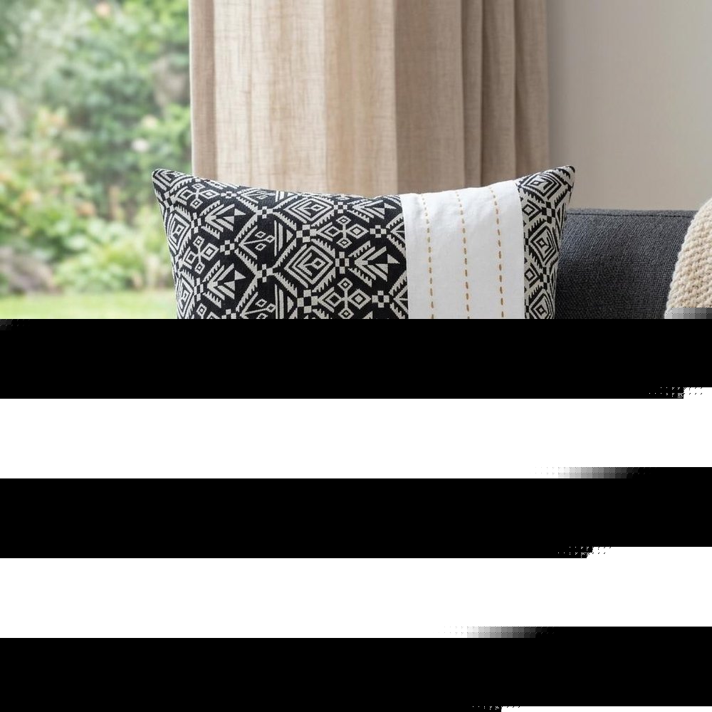 Black And White Modern Throw Pillow