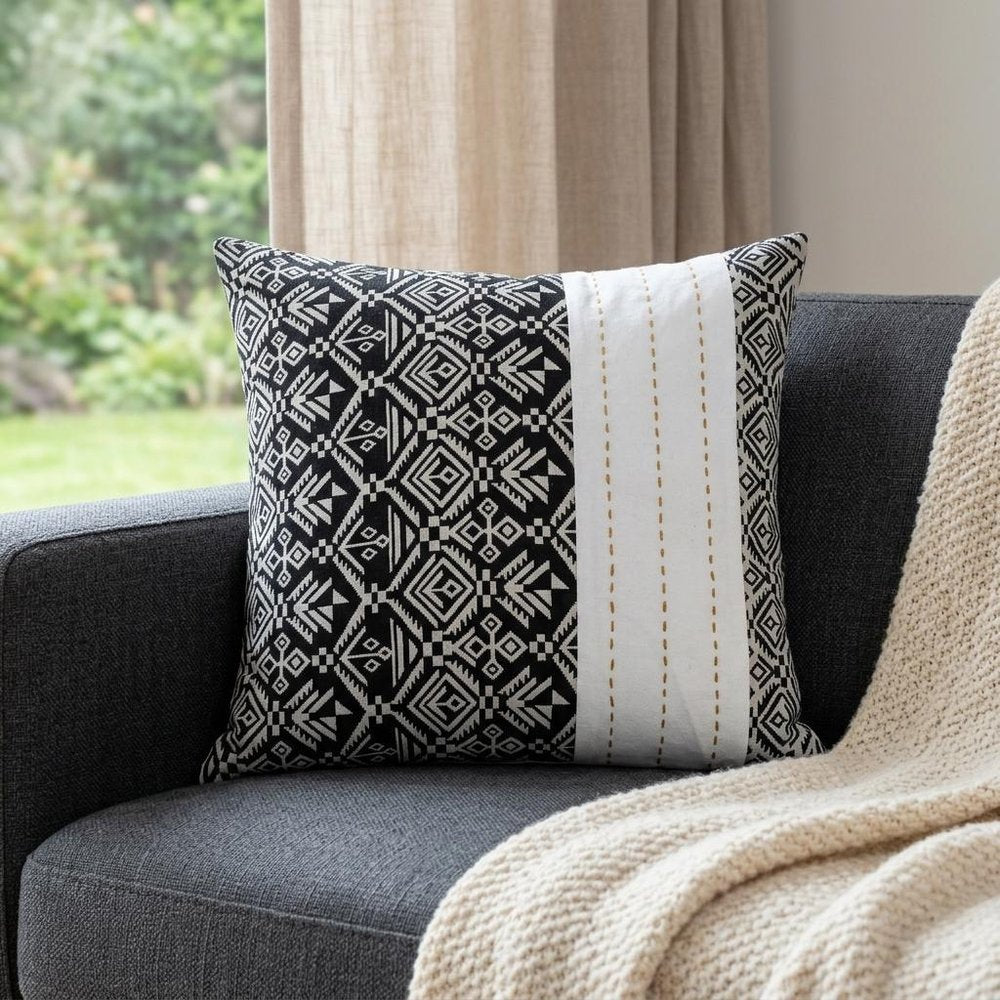 Black And White Modern Throw Pillow