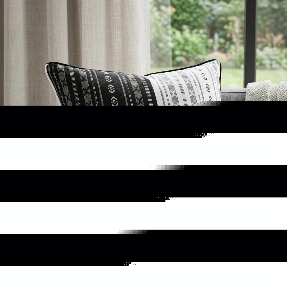 Black And White Abstract Accent Pillow