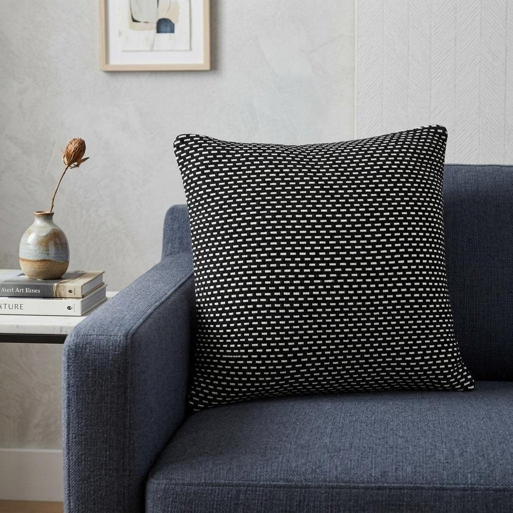 Super Black And White Check Throw Pillow