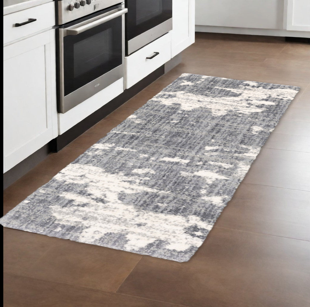 9' X 12' Grey And Ivory Grey Matter Area Rug