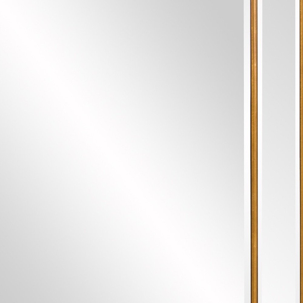 Recatngle Gold Leaf Mirror With Angled Corners Frame
