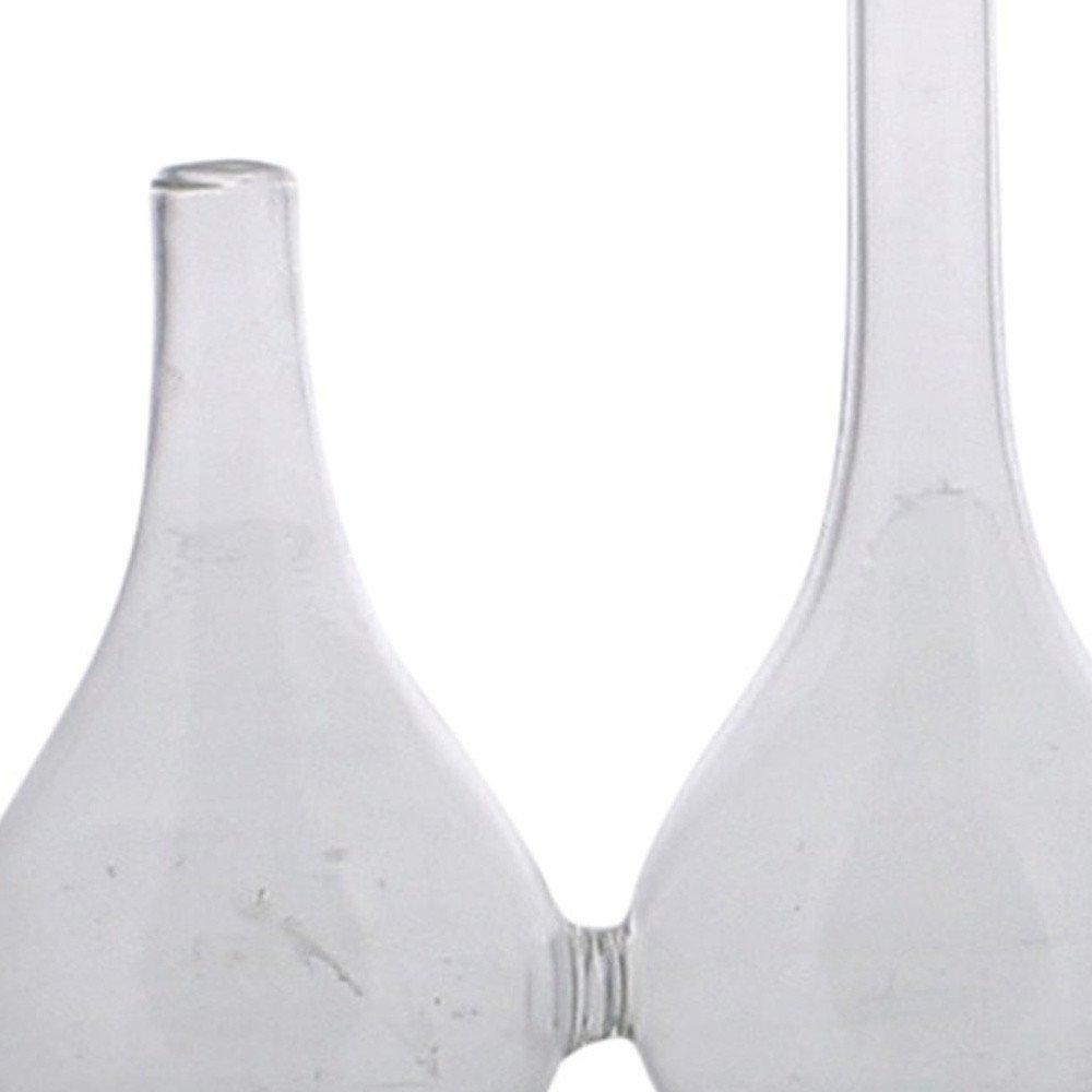 Set of Five Clear Cojoined Glass Bud Vases