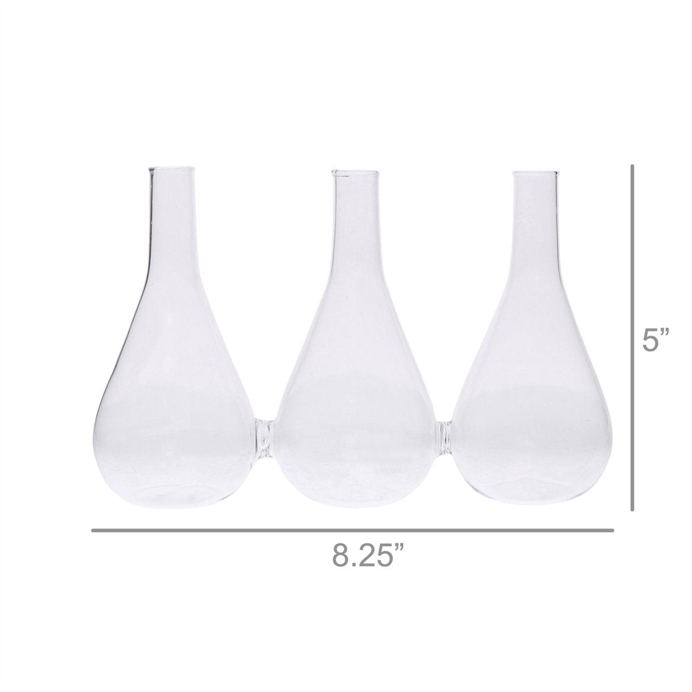 5" Clear Bud Crystal Glass Table Vase
