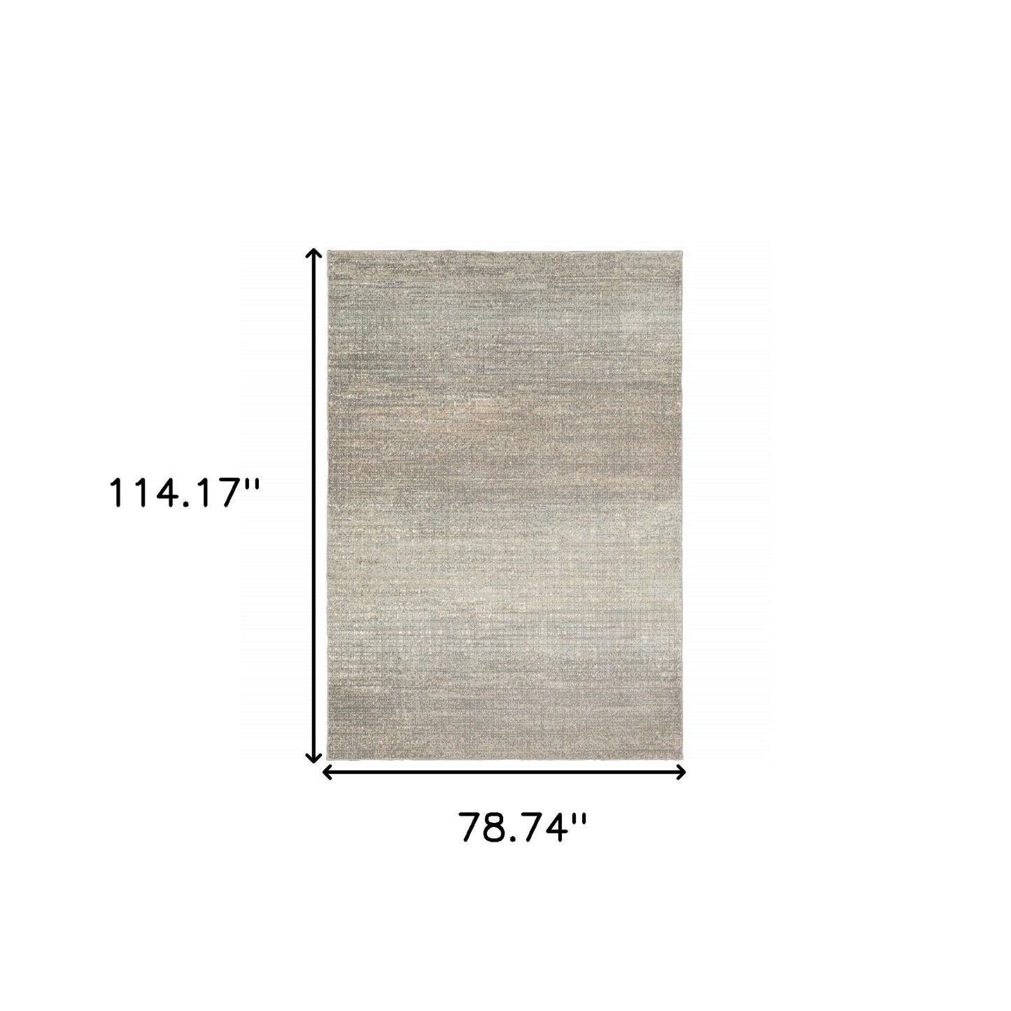 5' X 8' Gray And Green Abstract Distressed Area Rug