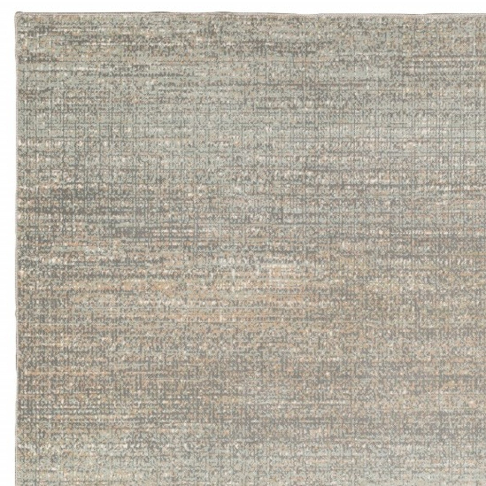 5' X 8' Gray And Green Abstract Distressed Area Rug
