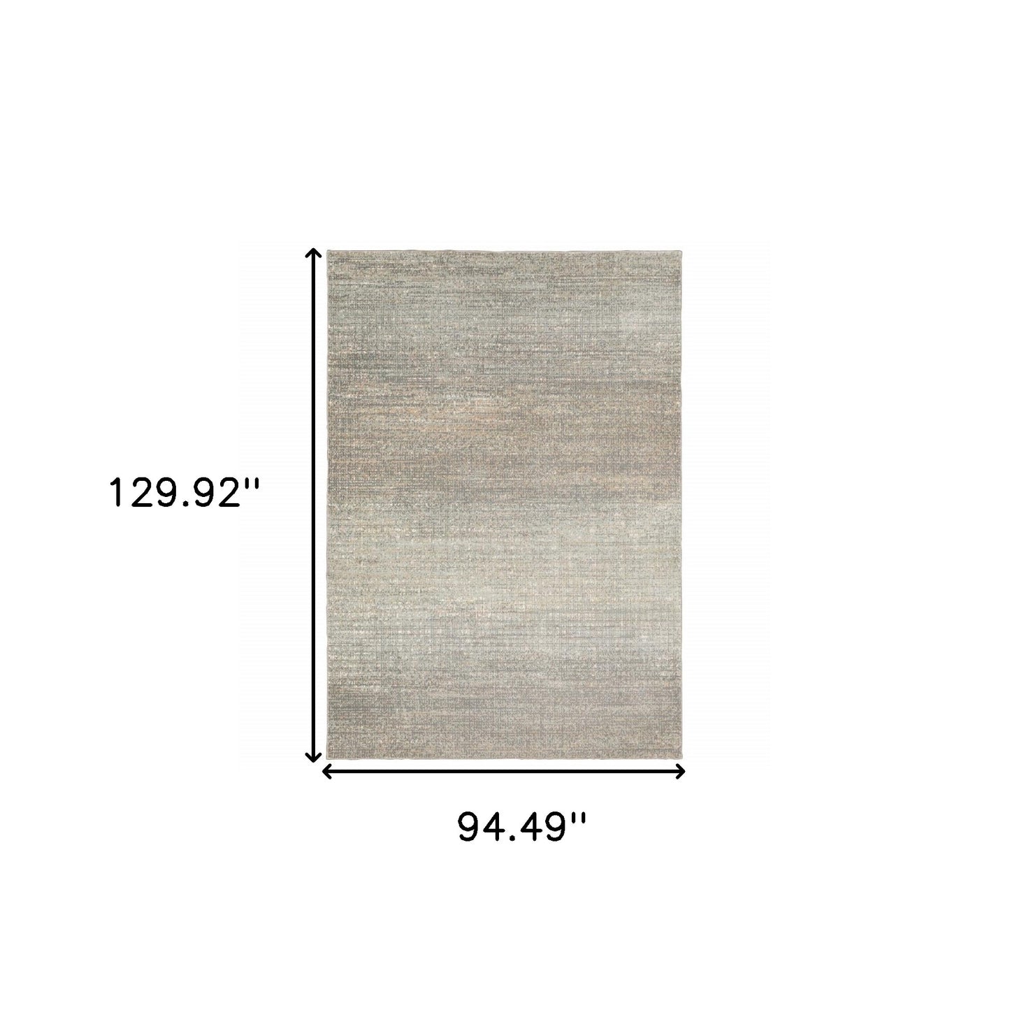 5' X 8' Gray And Green Abstract Distressed Area Rug