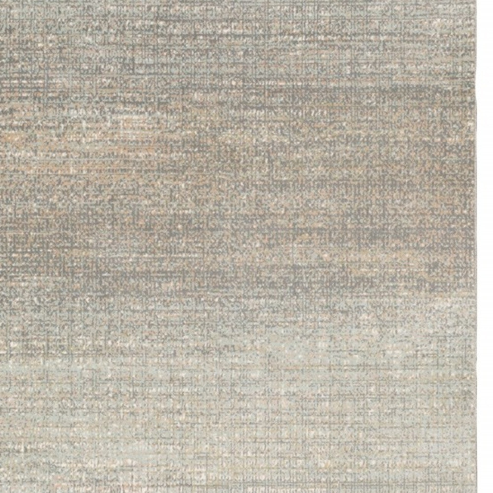 5' X 8' Gray And Green Abstract Distressed Area Rug