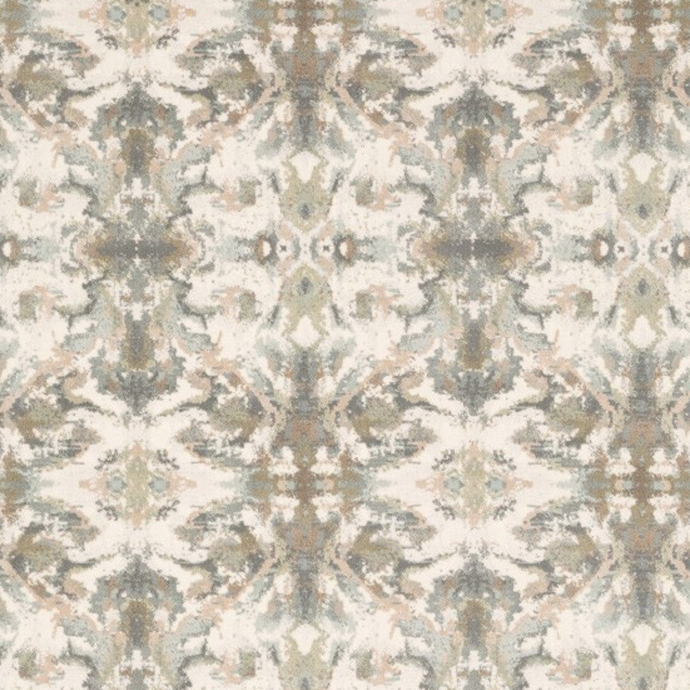 4' X 6' Ivory And Gray Ikat Area Rug