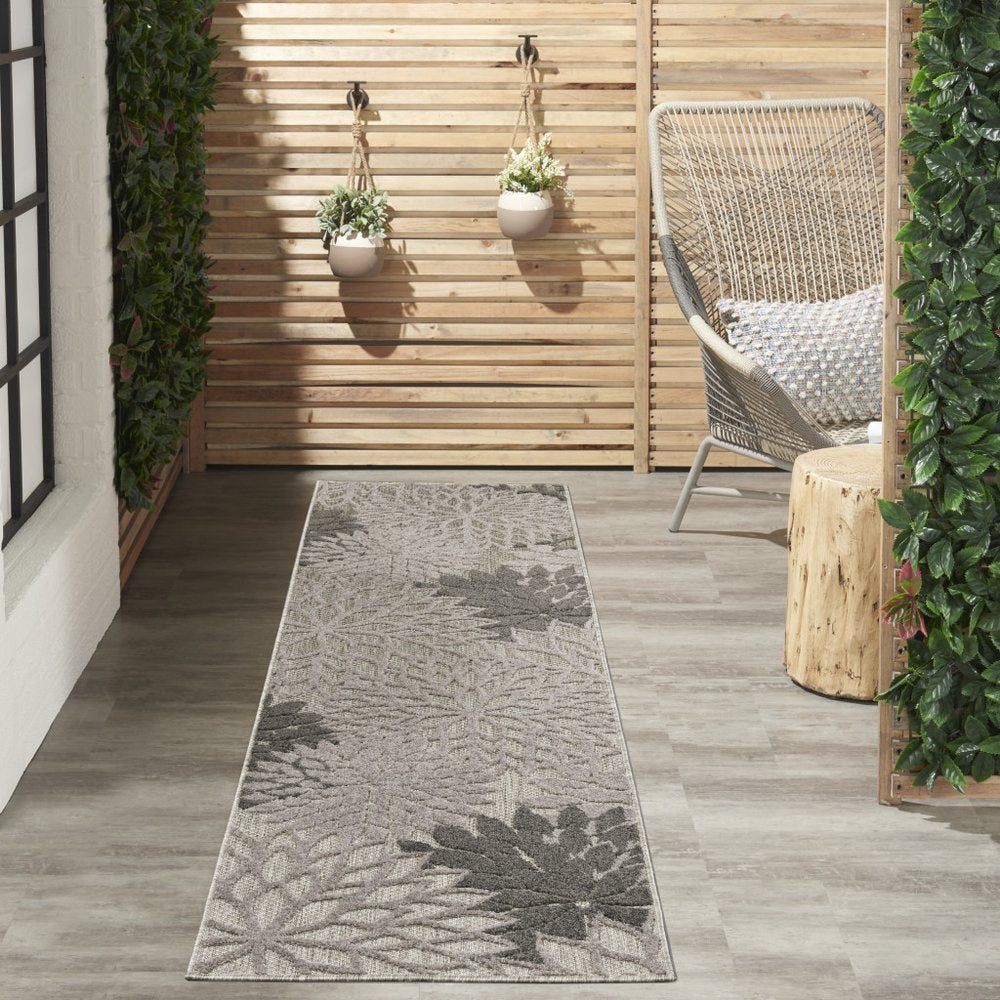 4' X 6' Gray Indoor Outdoor Area Rug