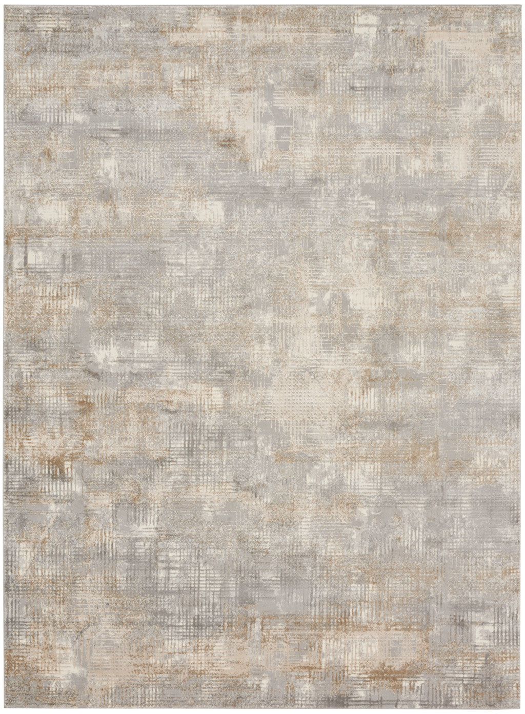 6' X 9' Ivory And Blue Indoor Outdoor Area Rug