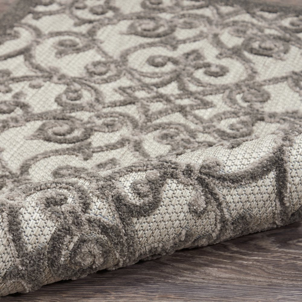 6' Gray Indoor Outdoor Area Rug