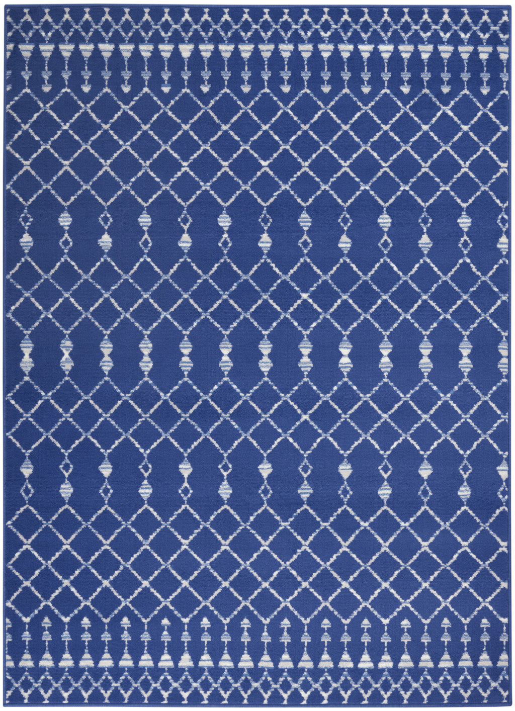 4' X 6' Blue And Gray Indoor Outdoor Area Rug