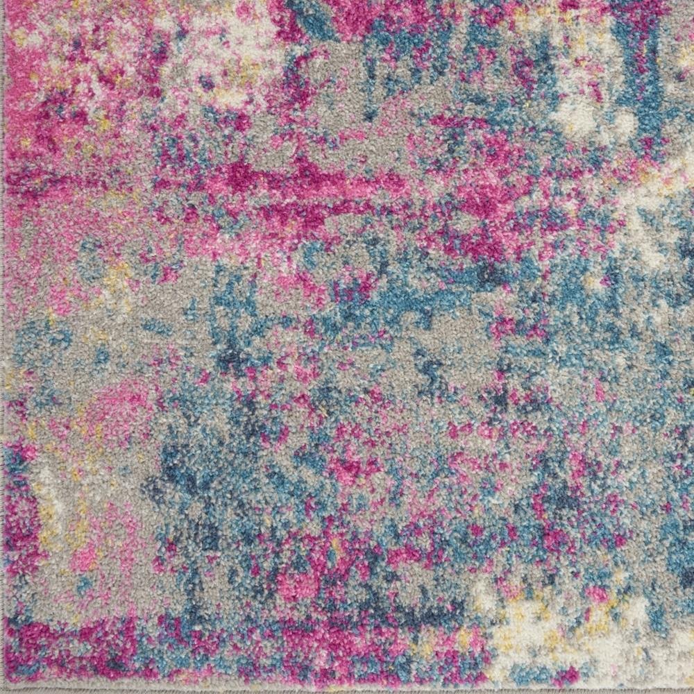 4' X 6' Ivory And Blue Abstract Area Rug