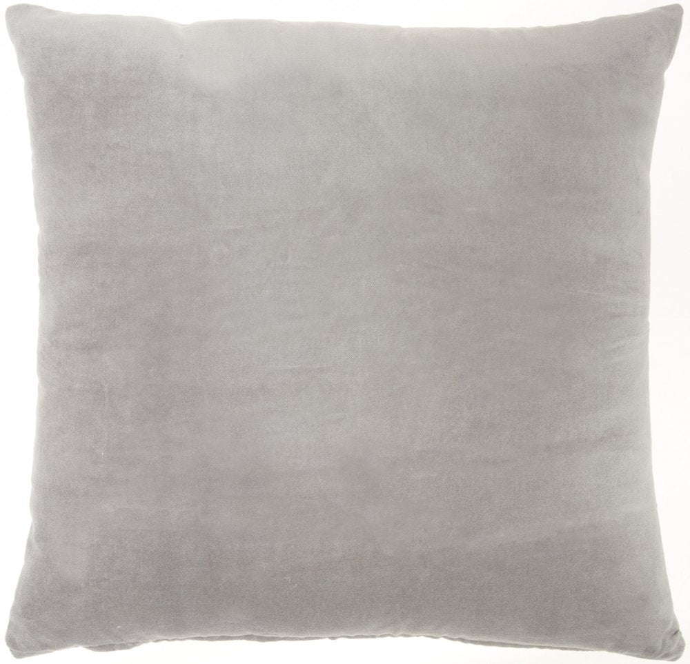 20" Gray Cotton Throw Pillow