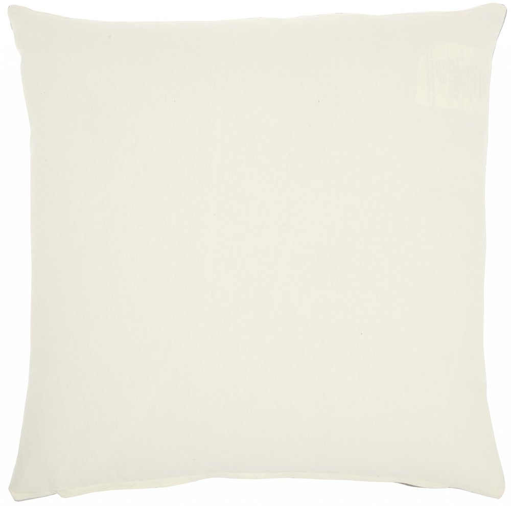 20" Gray Cotton Throw Pillow