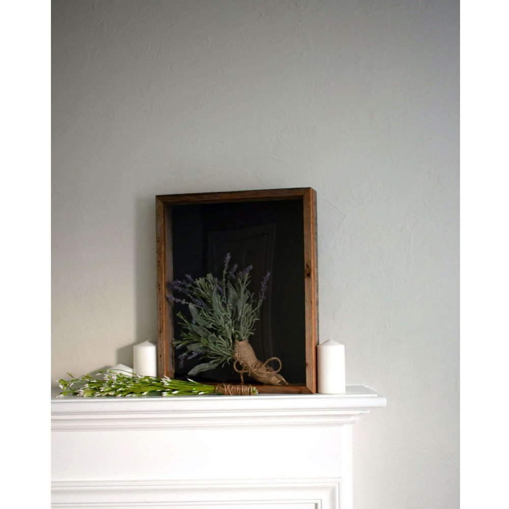 10" x 10" Gray Solid Wood Hanging Picture Frame