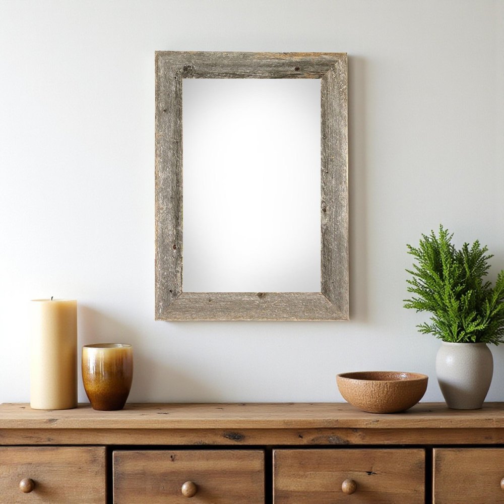 10" x 20" Gray Wood Hanging Picture Frame