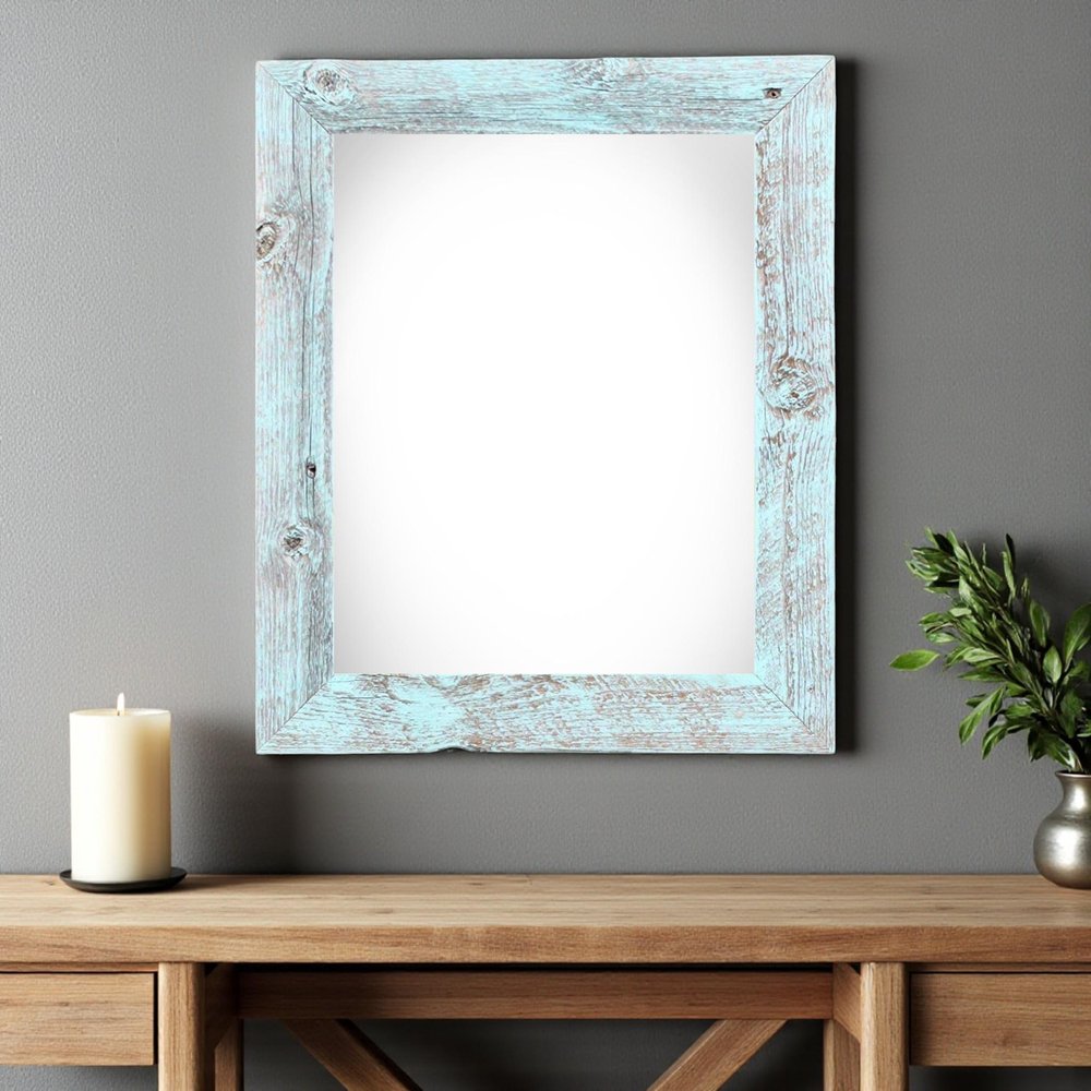 20" x 28" Blue Wood Hanging Picture Frame