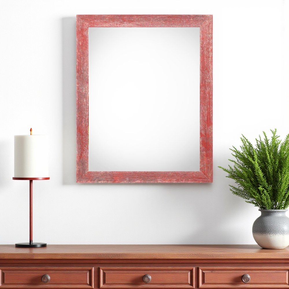 24" x 36" Red Solid Wood Hanging Picture Frame