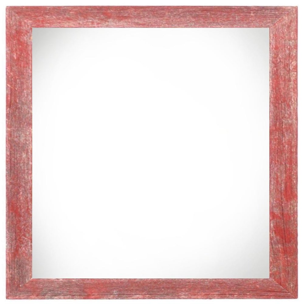 6" x 6" Red Solid Wood Tabletop Picture Frame