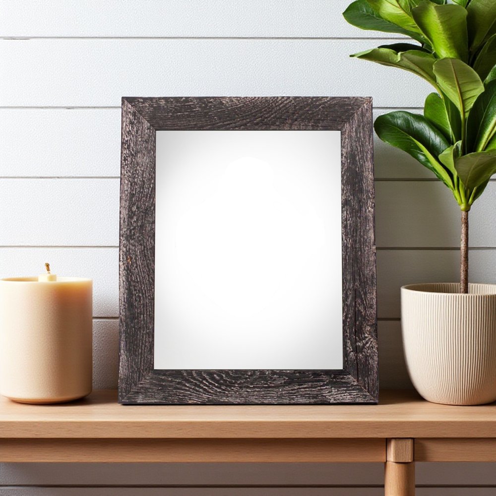 8.5" x 11" Black Solid Wood Tabletop Picture Frame